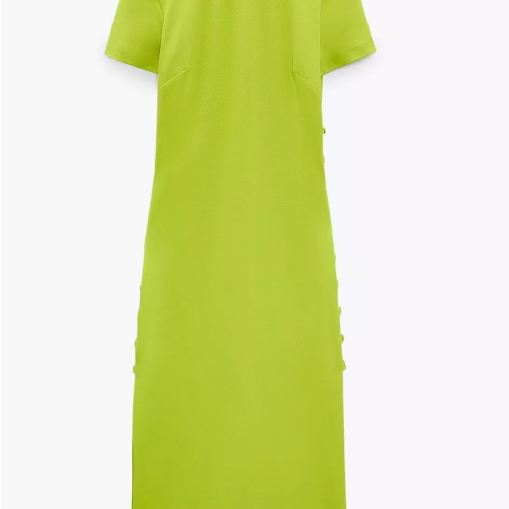 Buttoned Cut Out Dress Zara